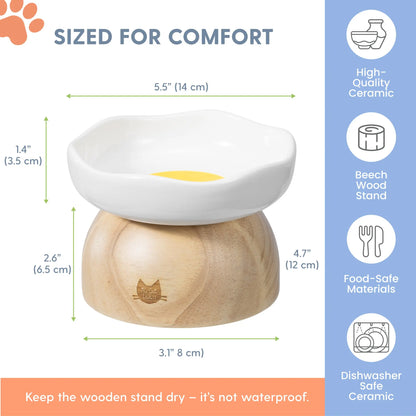 Elevated Egg-Shaped Cat Bowl