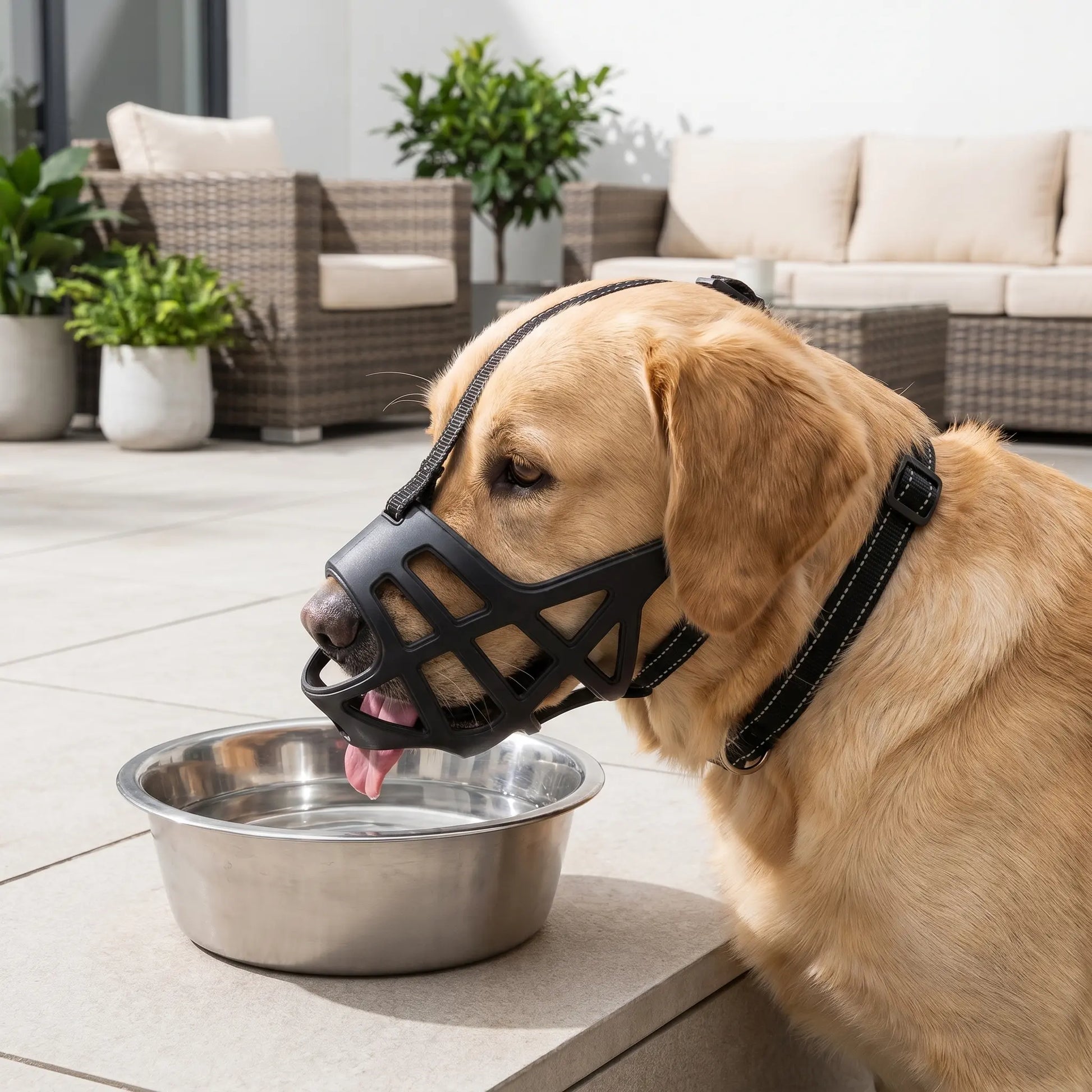 Adjustable Reflective Dog Muzzle - Breathable Anti-Bite and Anti-Bark Solution for Dogs of All Sizes