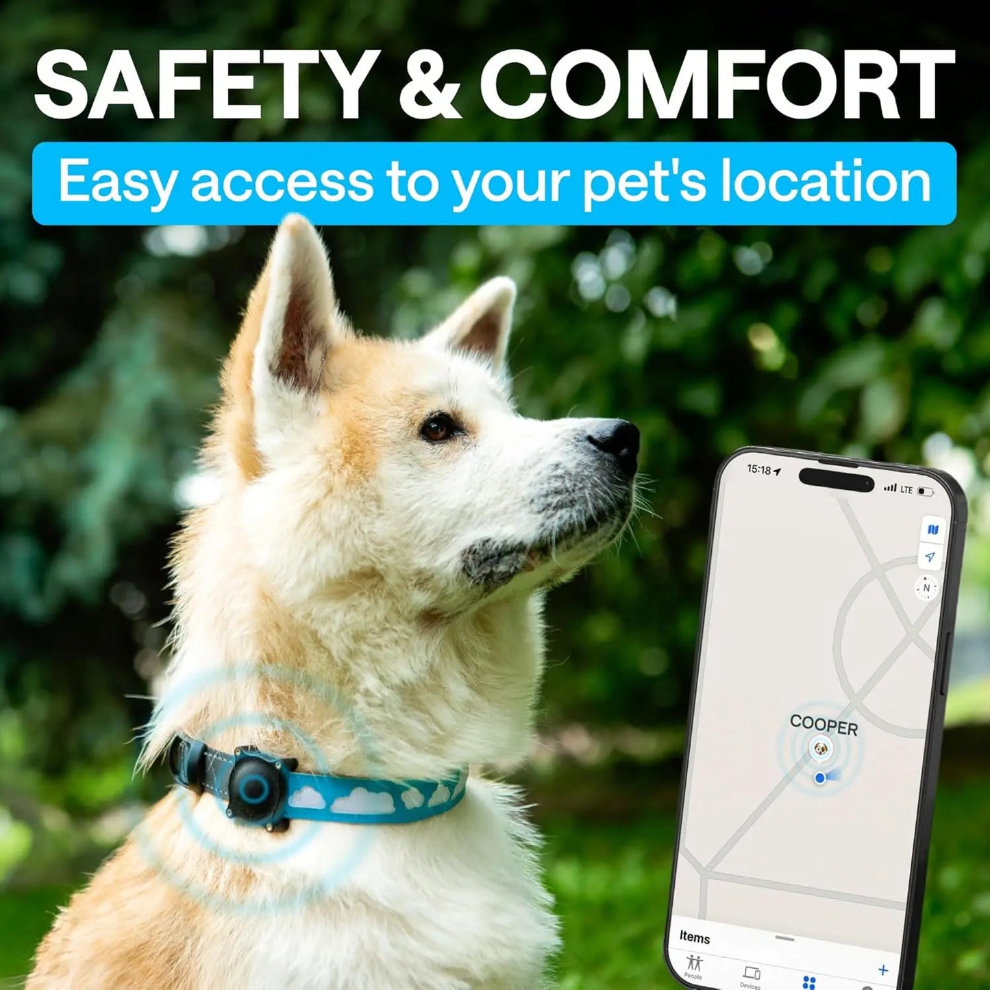 GPS Tracking Dog Collar with Airtag for Enhanced Pet Safety