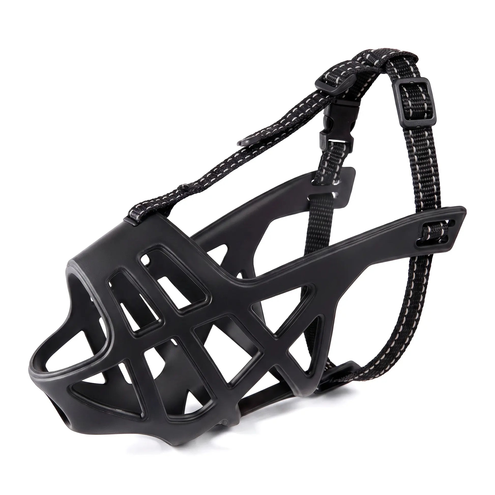 Adjustable Reflective Dog Muzzle - Breathable Anti-Bite and Anti-Bark Solution for Dogs of All Sizes