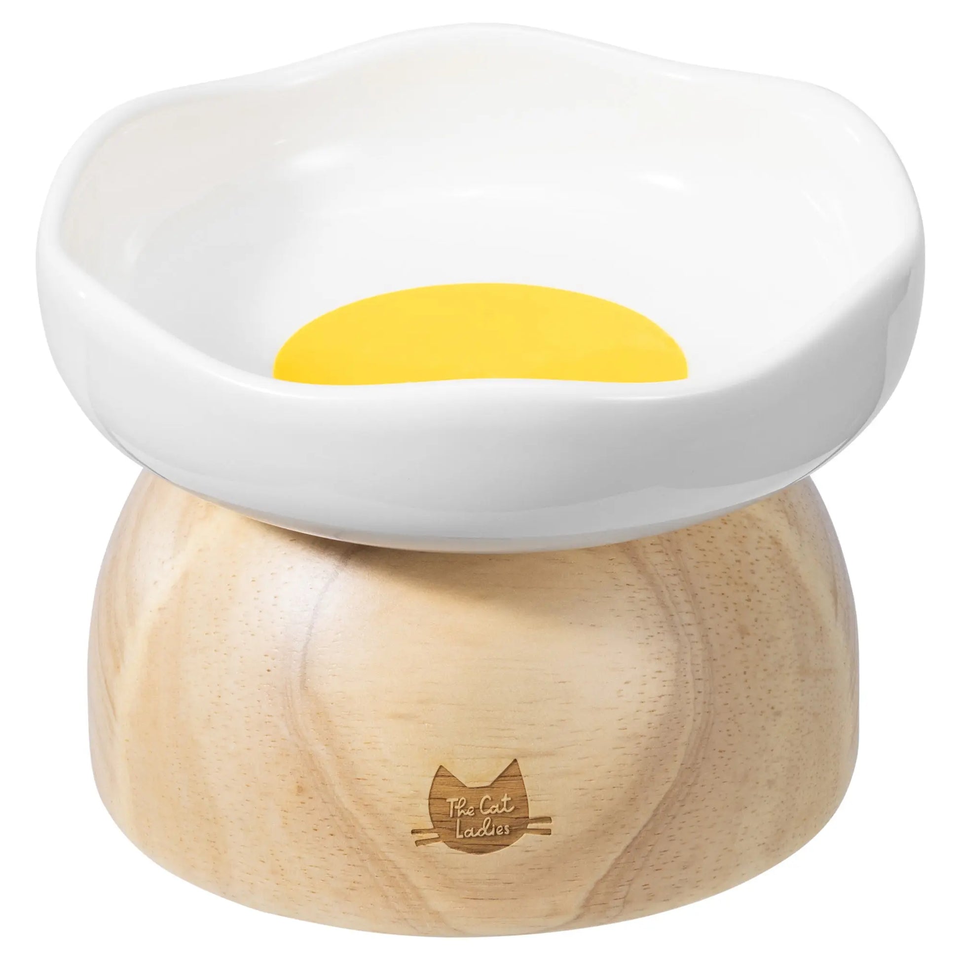 Elevated Egg-Shaped Cat Bowl