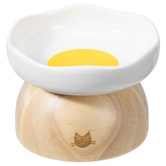 Elevated Egg-Shaped Cat Bowl